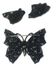 Rivoli Rhinestone Butterfly Brooch & Clip Earring Set