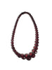 Faceted Cherry Bakelite Necklace With Screw Clasp