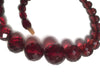 Faceted Cherry Bakelite Necklace With Screw Clasp