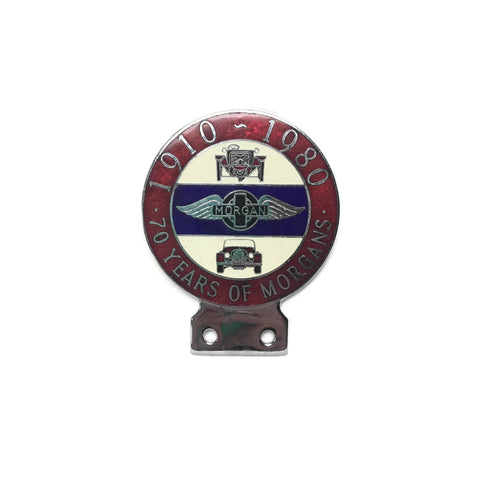 Rare Morgan 70th Anniversary 1910-1980 Grille Badge