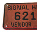 Vintage 1968 Signal Hill Vendor Plate