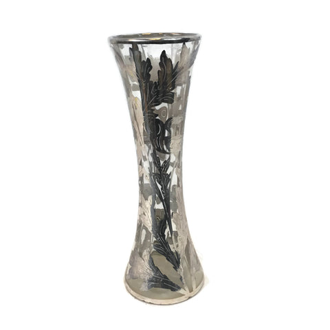 Vintage Sterling Silver Overlay Vase