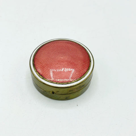 Vintage Round Enamel Top Compact