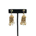 Vintage Goldtone Rhinestone Costume Runway Necklace & Earrings Set
