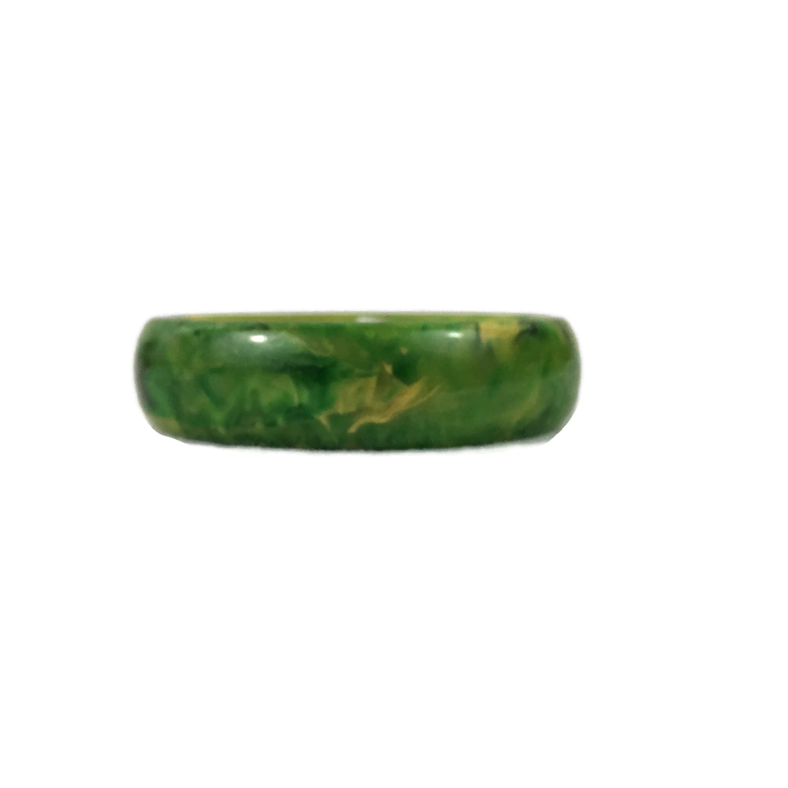 Vintage Marbled Green & Yellow Bakelite Bangle