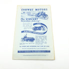 Vintage 1950’s Vincent Owners Club Magazine