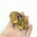 Victorian Rhinestone Gold Tone Snake Brooch