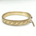 Vintage Gold Plate Etched Clamp Bracelet