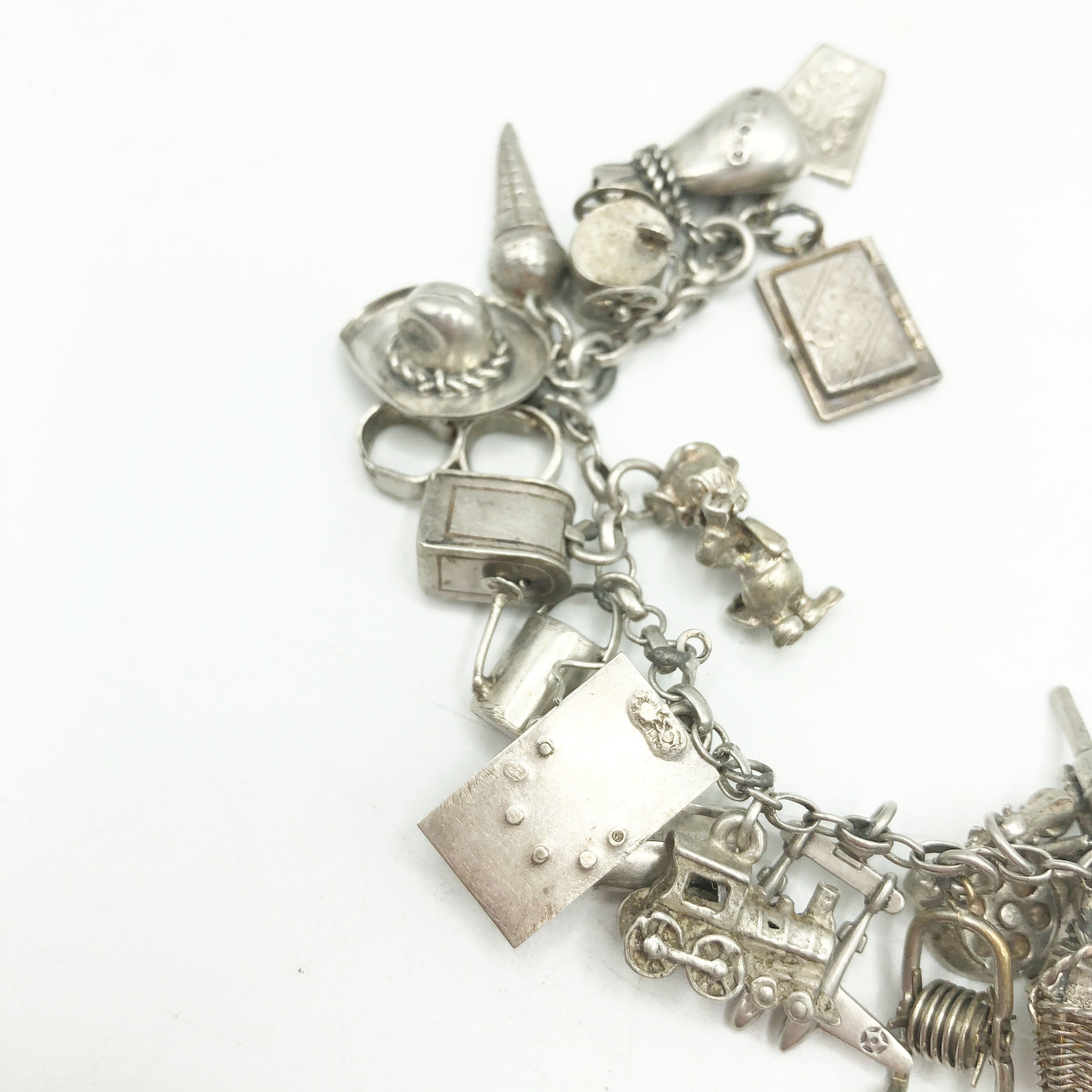 Vintage Sterling Silver Charm Bracelet - Long Beach Antique Mall