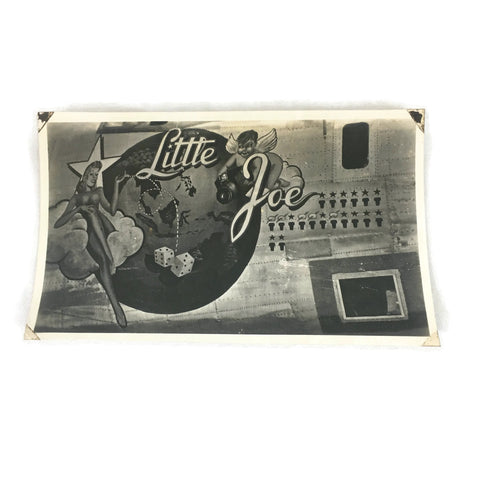 Vintage Little Joe Original WW2 Warplane Nose Art Photo