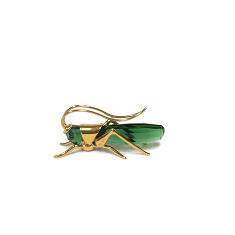 Beautiful Green Swarovski Crystal Paradise Grasshopper