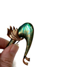 Vintage Mid Century Matisse Enameled Abstract Bird Brooch