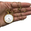 Vintage Tiffany & Co. 18K Small Pocket Watch W/ 14K Necklace Chain