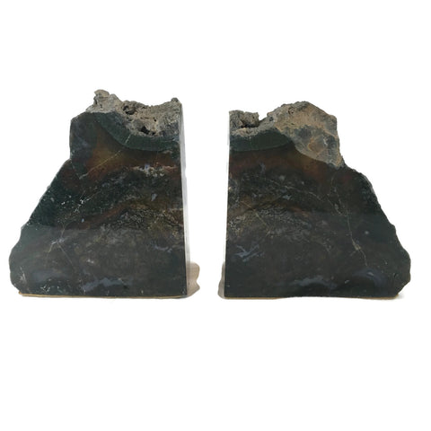 Pair of vintage Petrified Wood Bookends