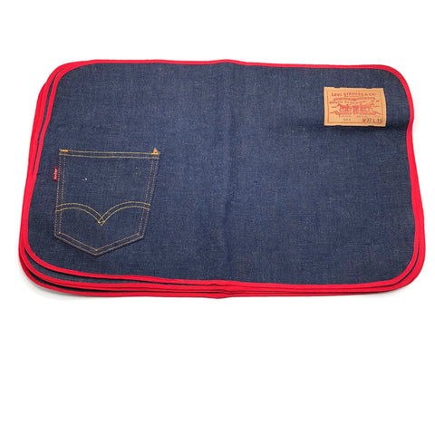 Vintage 1970’s Levi’s Denim Placemats Big “E”