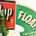 Vintage Original 7up  Bottle & Cardboard Advertisement