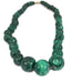 Vintage Malachite Graduated Beaded Necklace