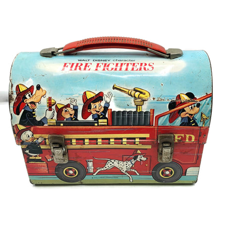 Vintage Walt Disney 1969 Fire Fighters Lunch Box & Thermos