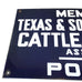 Porcelain Texas & Southwestern Cattle Raisers Association Sign