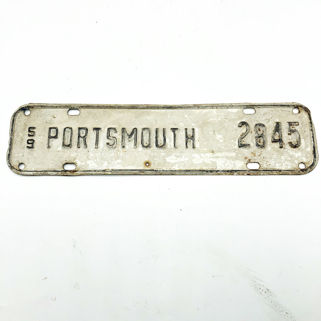 Vintage 1959 Portsmouth Sign
