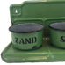 Vintage Dutch Green Enamel Laundry Rack (Sand, Soap, Soda)