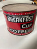 Vintage Breakfast Cup Coffee 1lb Coffee Can