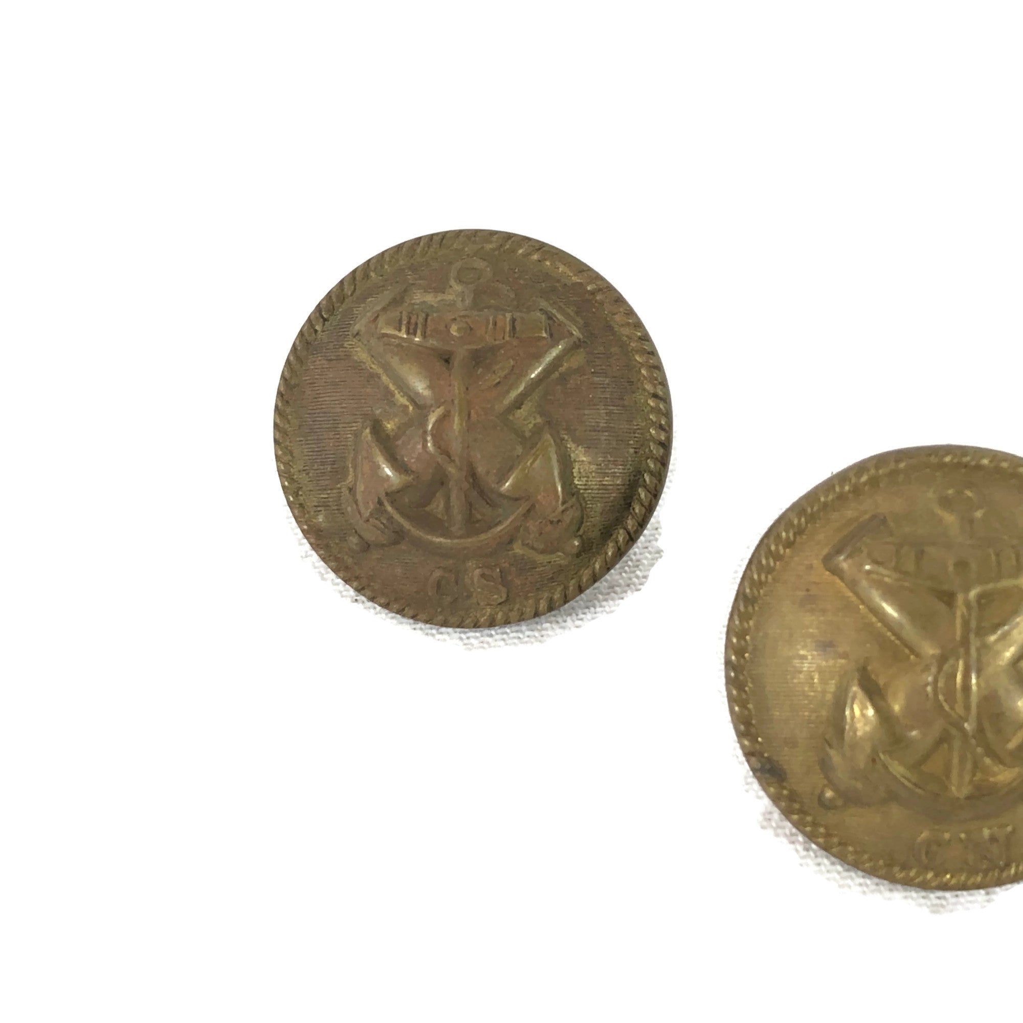 Lot - THREE CONFEDERATE NAVY BRASS BUTTONS By Firmin & Sons