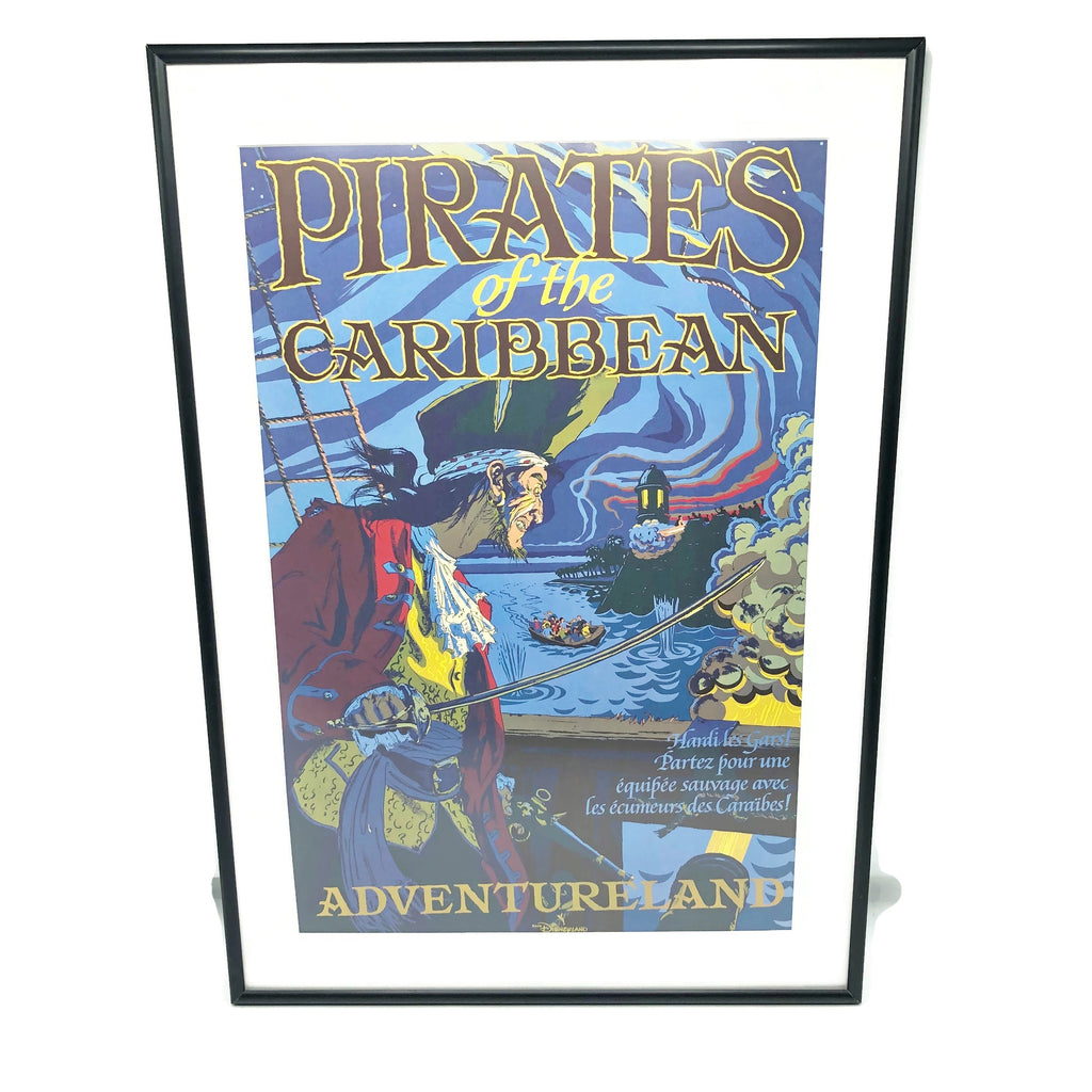 Newly Vintage Professionally Framed Disneyland Print Pirates Of The Caribbean Ride