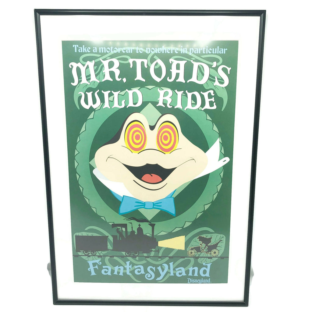 Newly Vintage Professionally Framed Disneyland Print Mr. Toad's Wild Ride