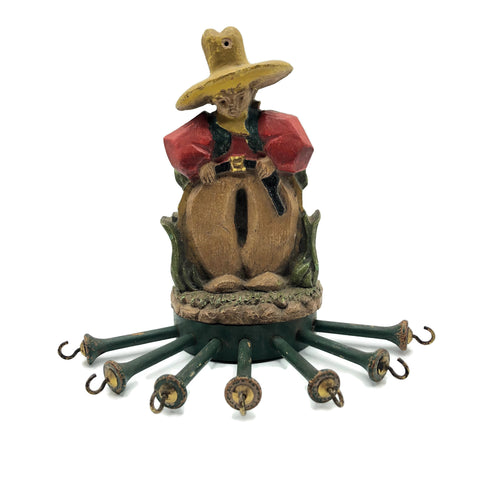 Vintage 1930’s Cowboy Cup Holder/ Towel Holder