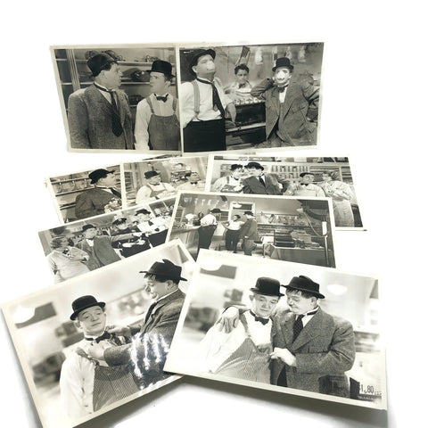 Vintage New Mint Condition  Laurel & Hardy Stills From Tit For Tat 