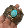 Vintage Copper Old Pawn Style Turquoise Cuff Bracelet