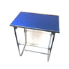 1930’s Art Deco Chrome Blue Glass Side Table 