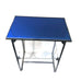 1930’s Art Deco Chrome Blue Glass Side Table 