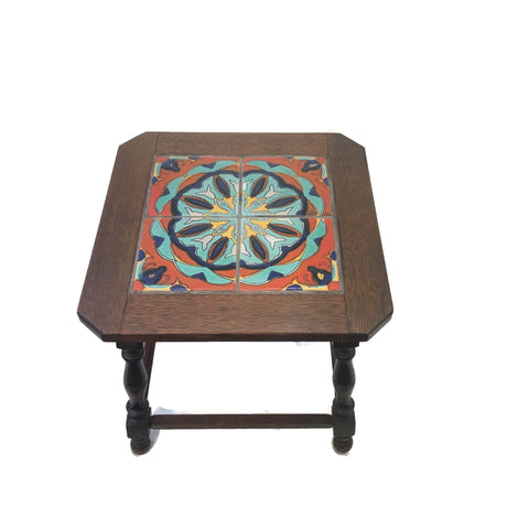 Vintage 1930’s Taylor Tile Top Mahogany Table 