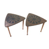 Pair of vintage Guitar Pick Stacking End Side Tables 