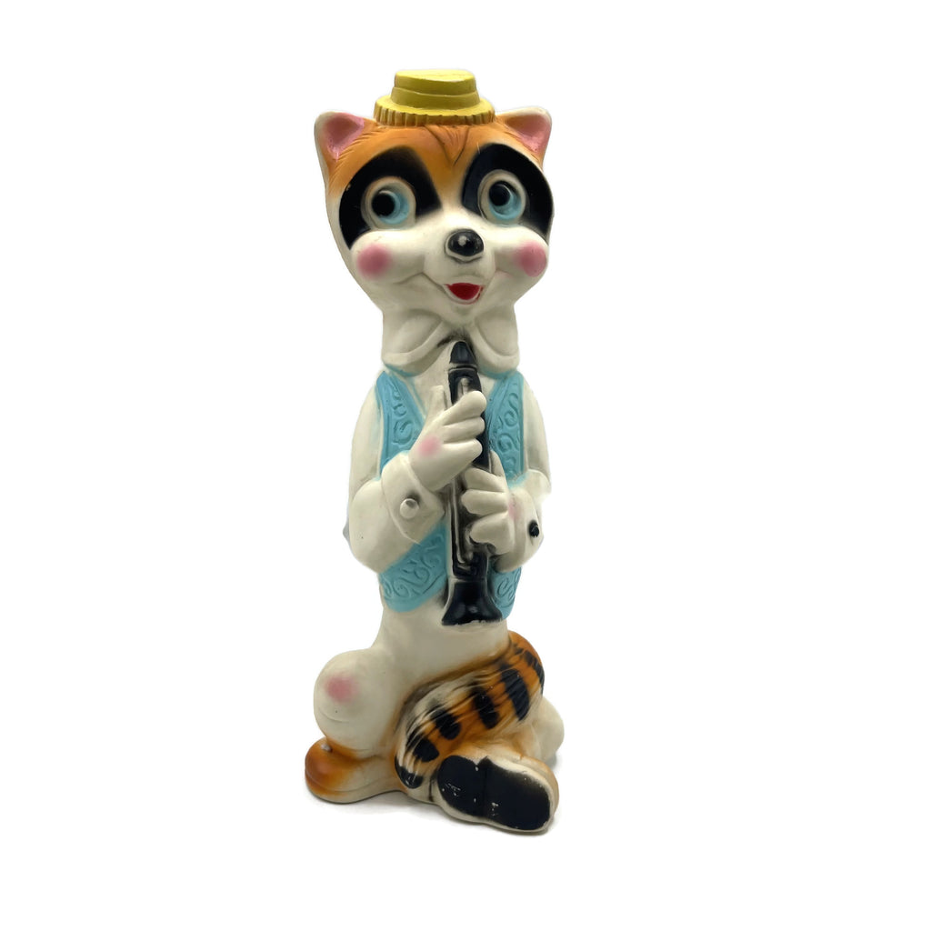 Vintage Alan-Jay Clorolyte Raccoon W. Clarinet Squeak Toy
