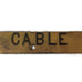 Vintage Bronze Cable Sign