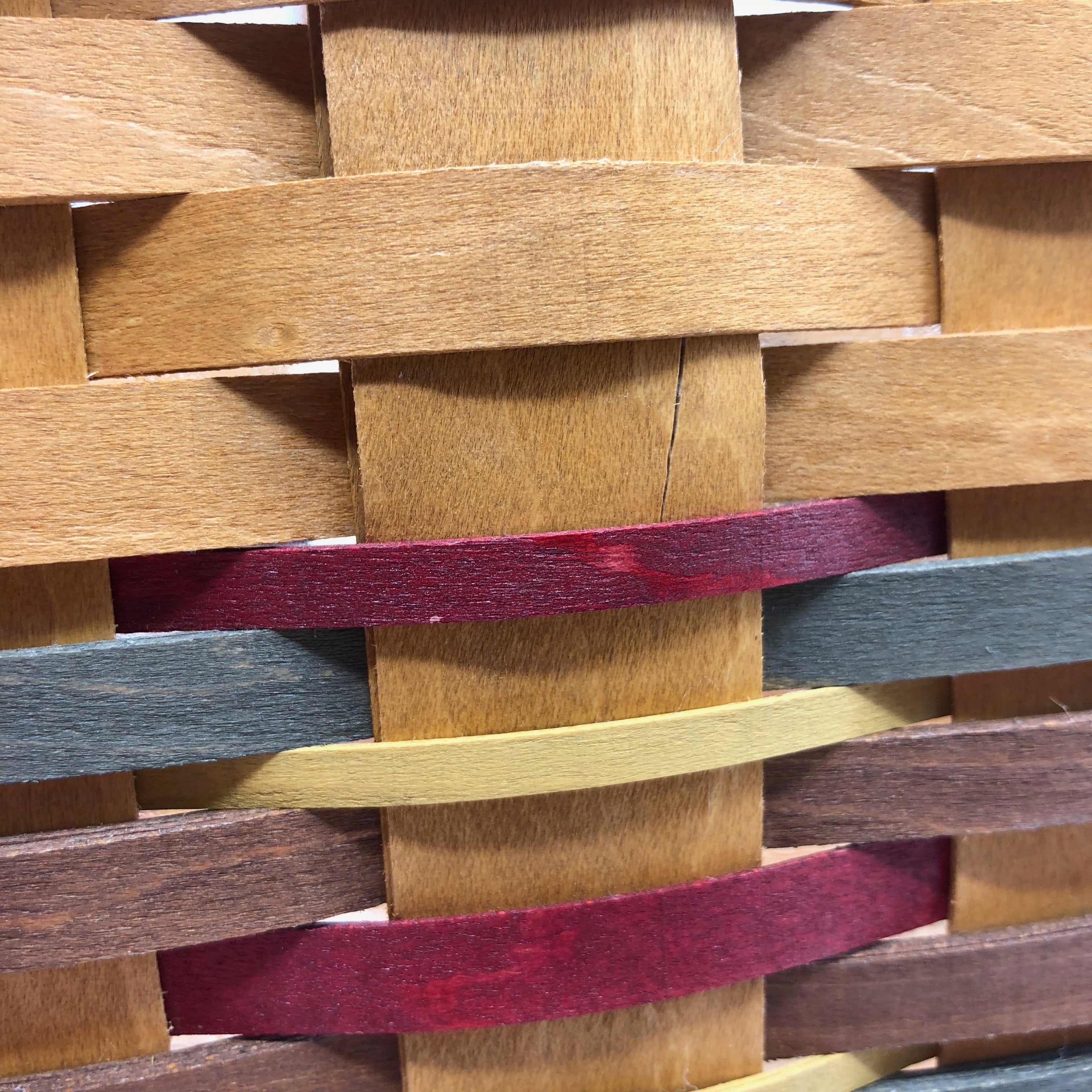  Multi Color Hand Woven Longaberger Celebration of Family Basket