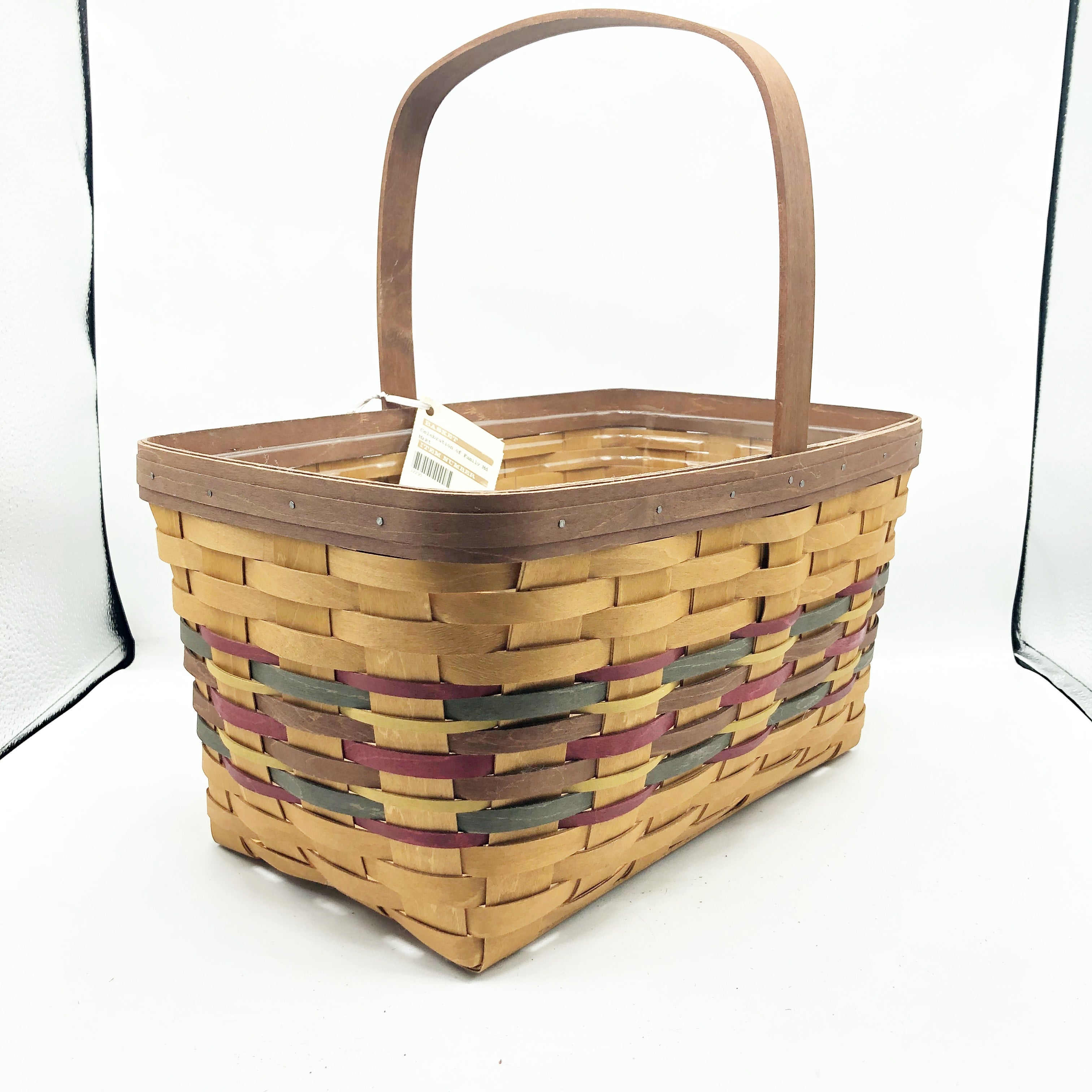  Multi Color Hand Woven Longaberger Celebration of Family Basket