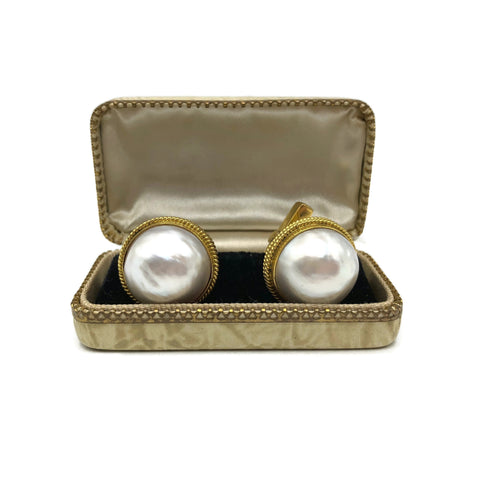 Vintage 14K Pearl Cufflinks