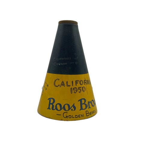 Vintage 1950’s California Roos Bros Golden Bears Paper Megaphone