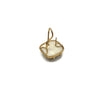 Vintage 14K Gold Caged Mave Pearl Earrings