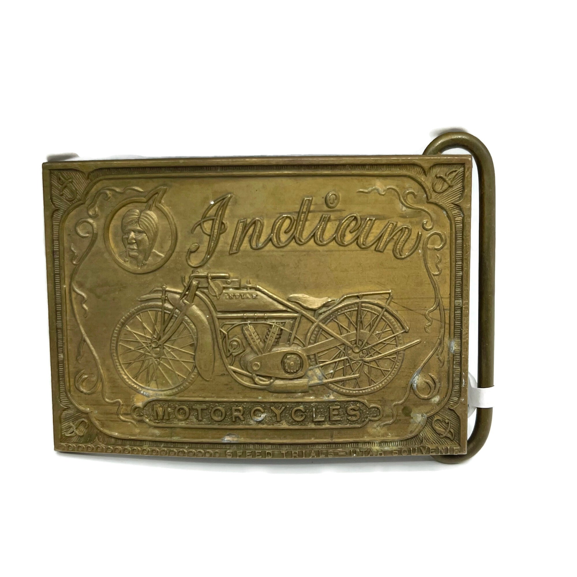 Vintage Indian Motorcycles Brass belt Buckle – Long Beach Antique Mall