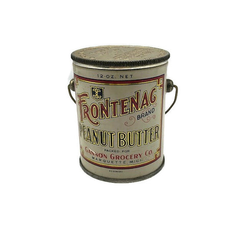Antique Frontenag Peanut Butter Tin Litio Pail Tin