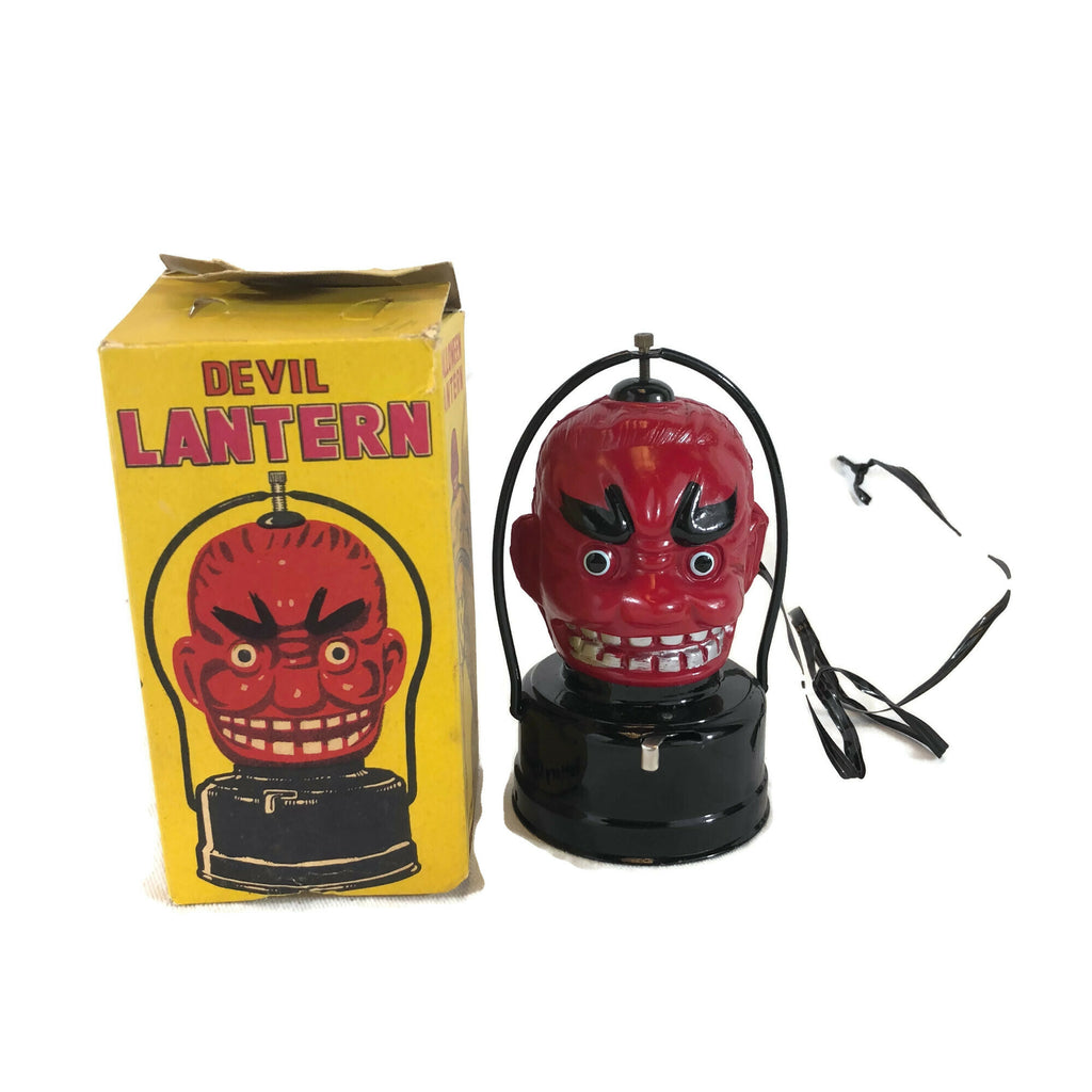 Vintage Halloween Devil Lantern W/ Box