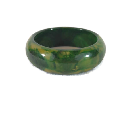 Green & Yellow Marbled Bakelite Bangle