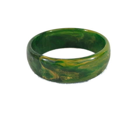 Green & Yellow Marbled Bakelite Bangle