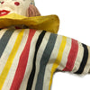 Vintage 1940’s-50’s Clown Doll With Oil Cloth Face