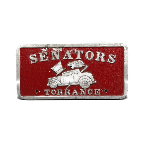 Vintage Senators Torrance Car Club Plate